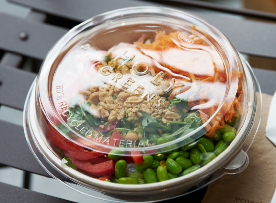 Embossed take-away packaging